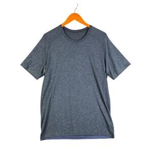 Lululemon Athletica Metal Vent Tech SS Activewear Shirt Blue Green Mens L EUC‎